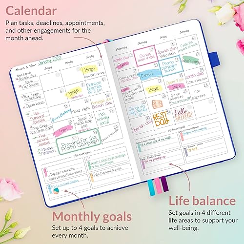 Miniatura 4 de GoGirl Planner - Agenda y organizador para mujeres, sin fechas, comienza en cualquier momento, dura 1 año, 13.4 x 19.5 centímetros.