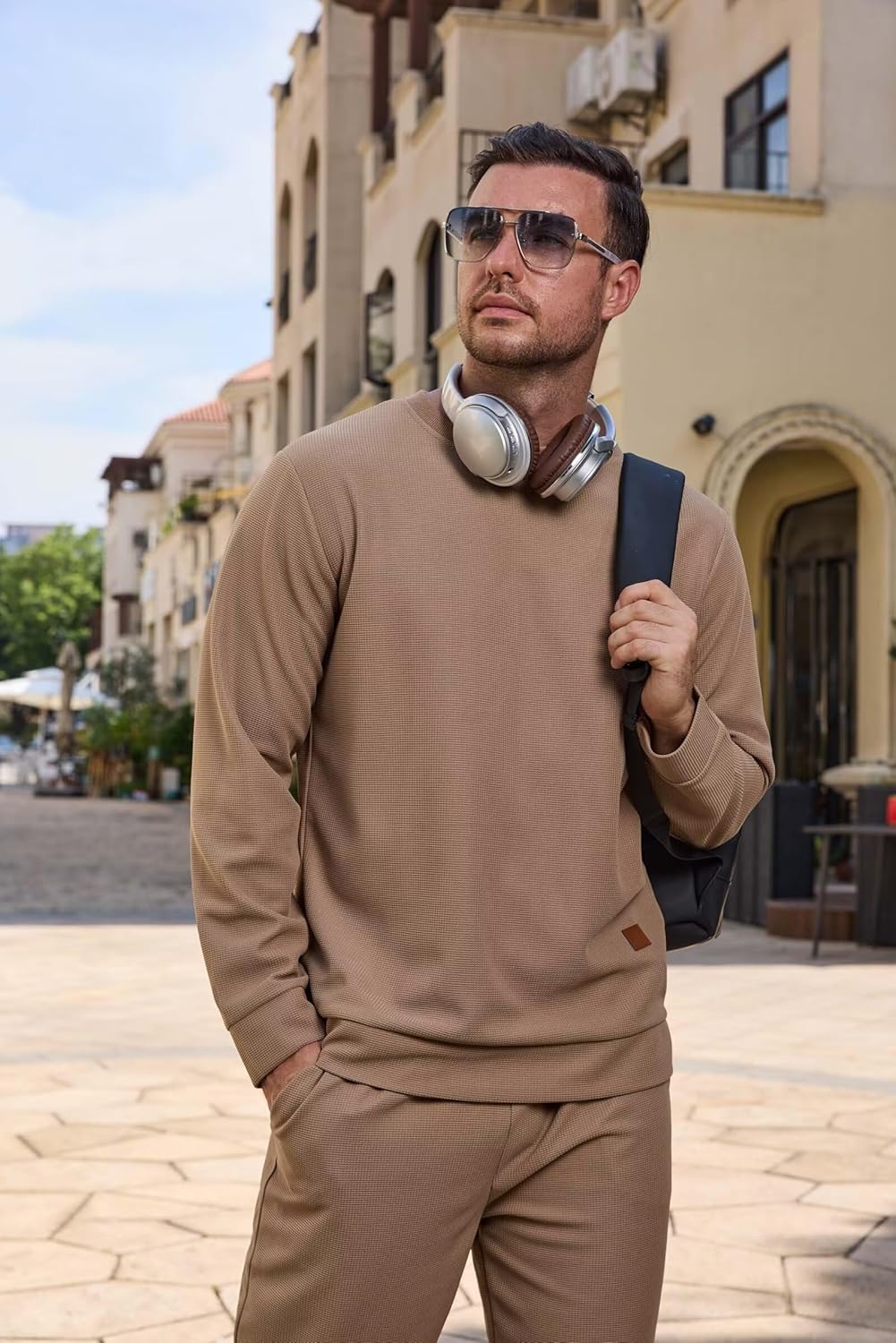 Mens Tracksuit 2 Piece Sweatsuits Sets Long Sleeve Pullover Sweatshirt and Pants Set Casual Jogging Outfits - Image 6