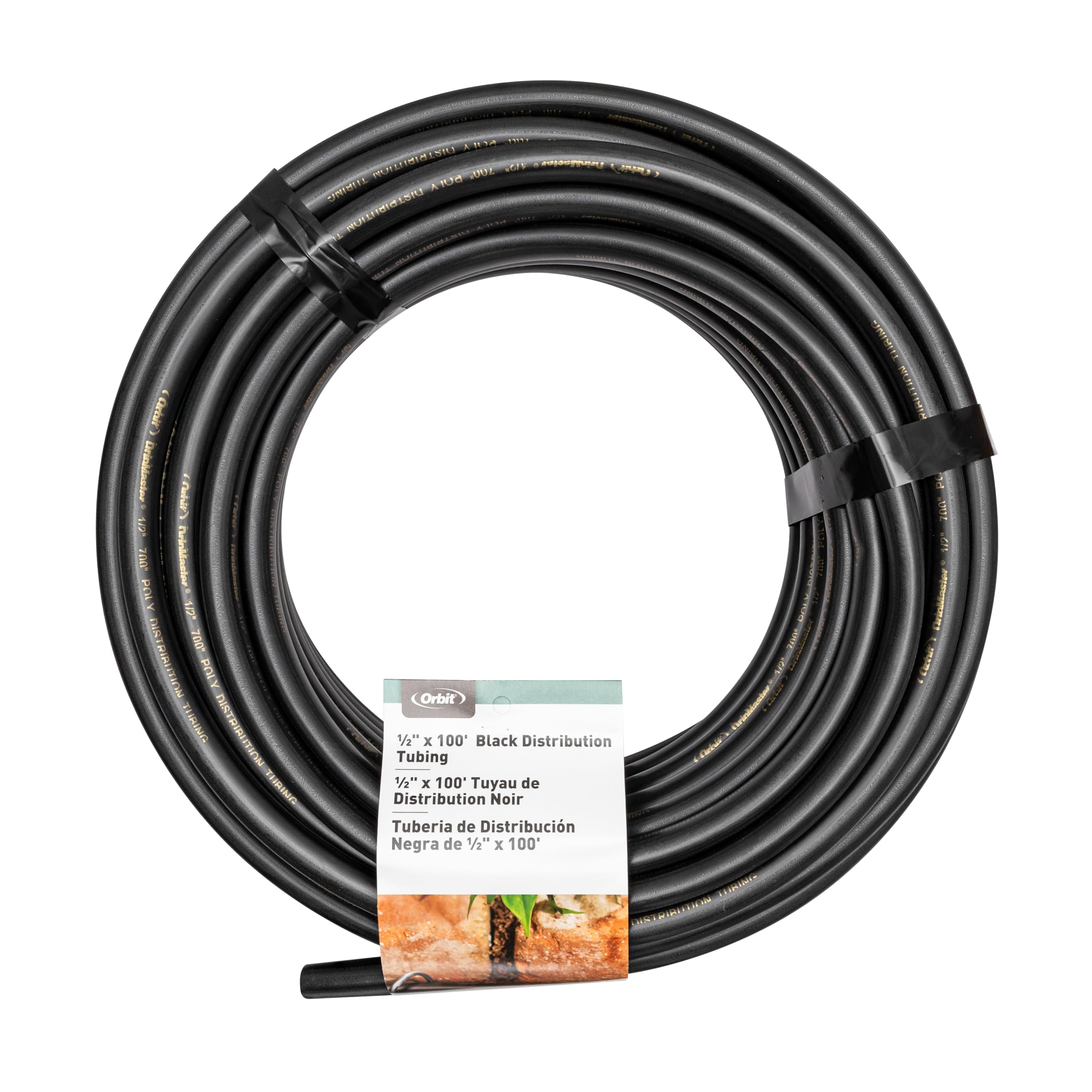 1/2 Inch Poly Drip Line Orbit 50-Foot 1/2-Inch Black Poly Drip ...