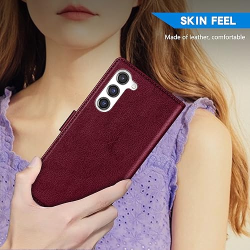 Miniatura 6 de ZZXX Funda tipo cartera para Samsung Galaxy S23 Plus con bloqueo RFID, ranura para tarjetas, función atril, cierre magnético, funda protectora de