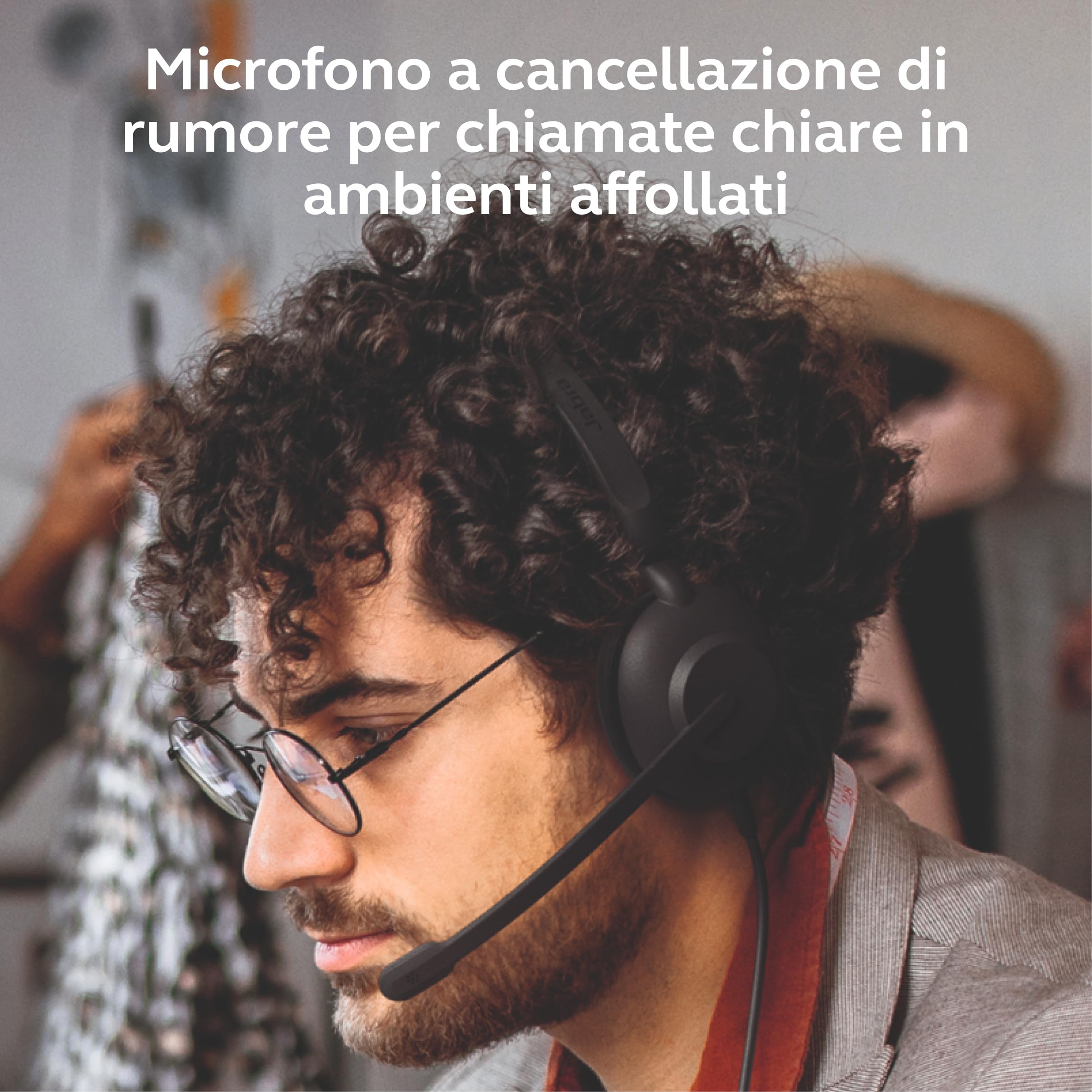 Jabra Novità Evolve 10 Cuffie - con microfono con cancellazione del rumore per PC/laptop - USB-A - Certificazione TCO - Leggere - Controlli per chiamate/volume per riunioni online - Nero