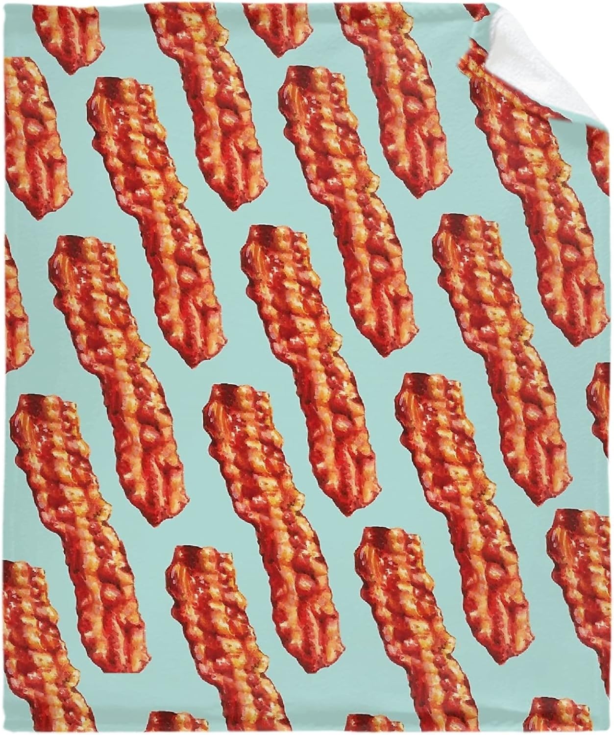 Bacon Blanket Soft Fluffy Cozy Warm Luxury Flannel Throw Blankets for Bed Couch Chairs Dorm Gifts for Women Boys Girls Large (80"x60")