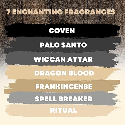 Miniatura 4 de Mecka Salem Spell - Juego de varitas de incienso  140 varillas de incienso para rituales de Wicca y vibraciones místicas  7 aromas encantadores para