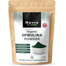 Organic Spirulina Powder Supplement, 8 oz | 100% Pure Spirulina | Blue-Green Algae, Naturally Rich in Vitamins & Minerals | Vegan, Gluten-Free, No Additives, Lab Tested, Packed in USA