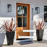 Veradek V-Resin Indoor/Outdoor Taper Planter (30 inch, Black)