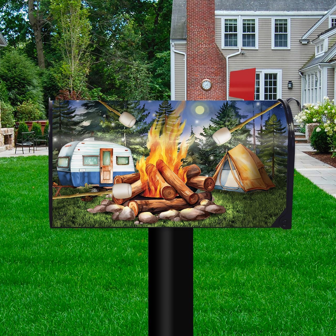 Briarwood Lane Roasting Marshmallows Mailbox Cover
