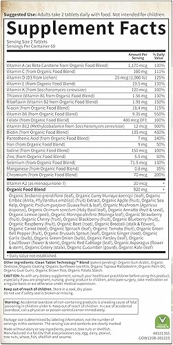 Miniatura 9 de Multitabletas para mujeres orgánicas de Garden of Life 658010117746 120 1 1