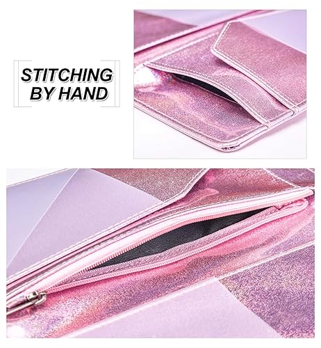 Miniatura 27 de Libreta organizadora para camarera Book&Waitstaff; de piel con brillos y cartera y bolsillo con cierre; lindo organizador con bolsillo para monedas