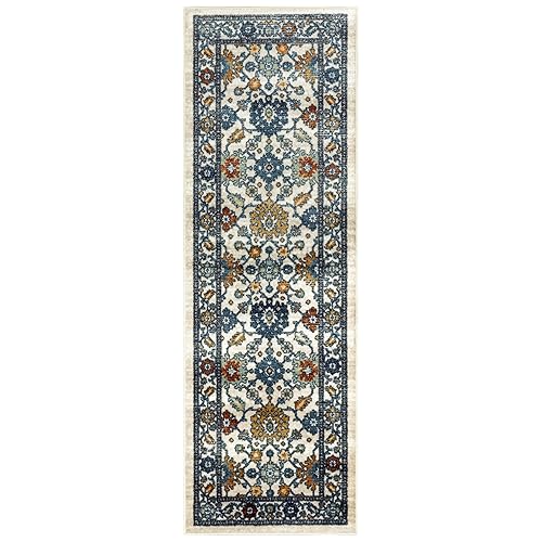 Benton Oriental Runner Rug – Made in USA – Washable,
