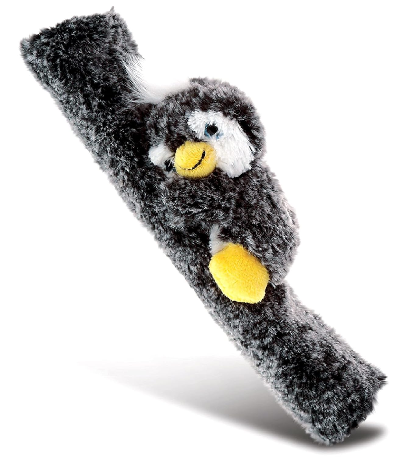 DolliBu Black Penguin Plush Car Seatbelt Cover - Soft Fluffy Cushion Support for Safety Seat Belt Strap Cover, Decorative Wild Life Stuffed Animal Padded Toy Cute Vehicle Accessory for Kids & Adults