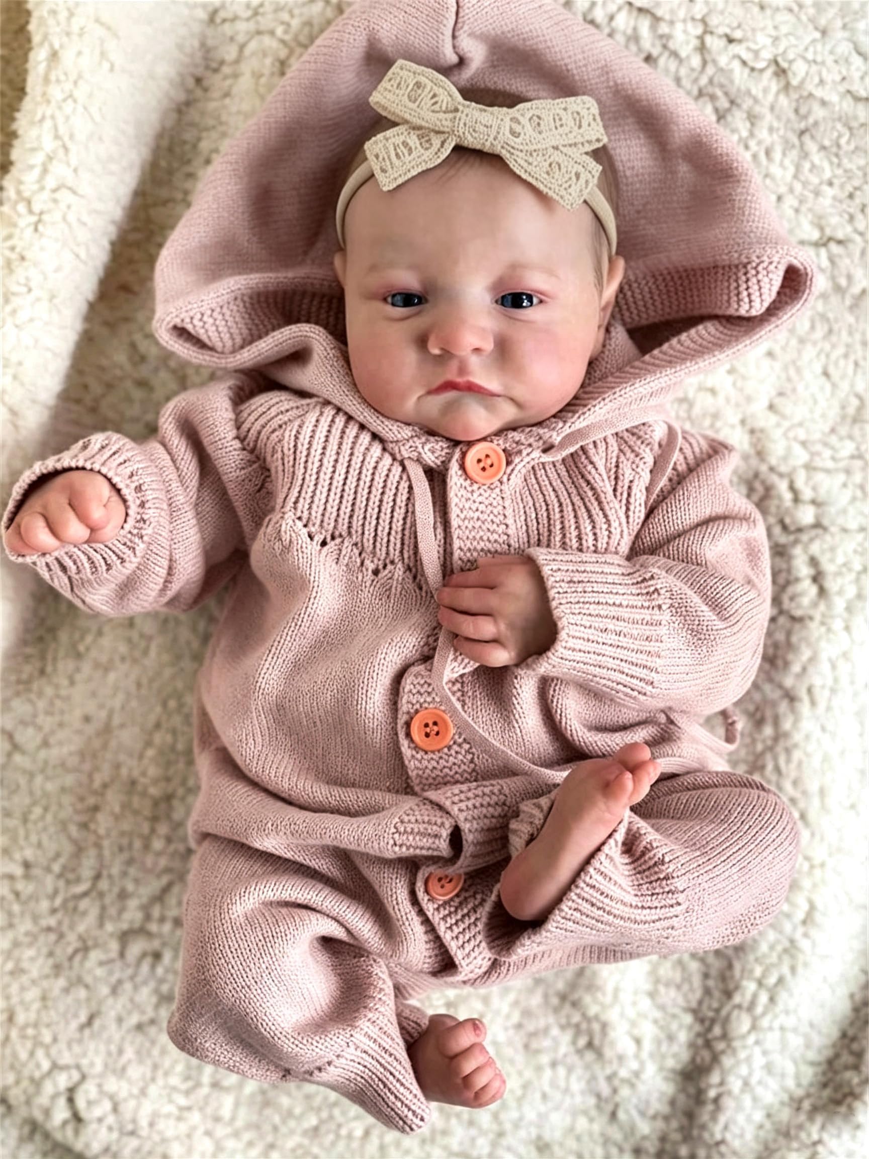 Zero pam Reborn Baby Dolls Girls 45 CM Realistic Newborn Babies Lifelike Baby Doll That Look Real Lifelike Preemie Baby Dolls Soft Baby Toys for Girls