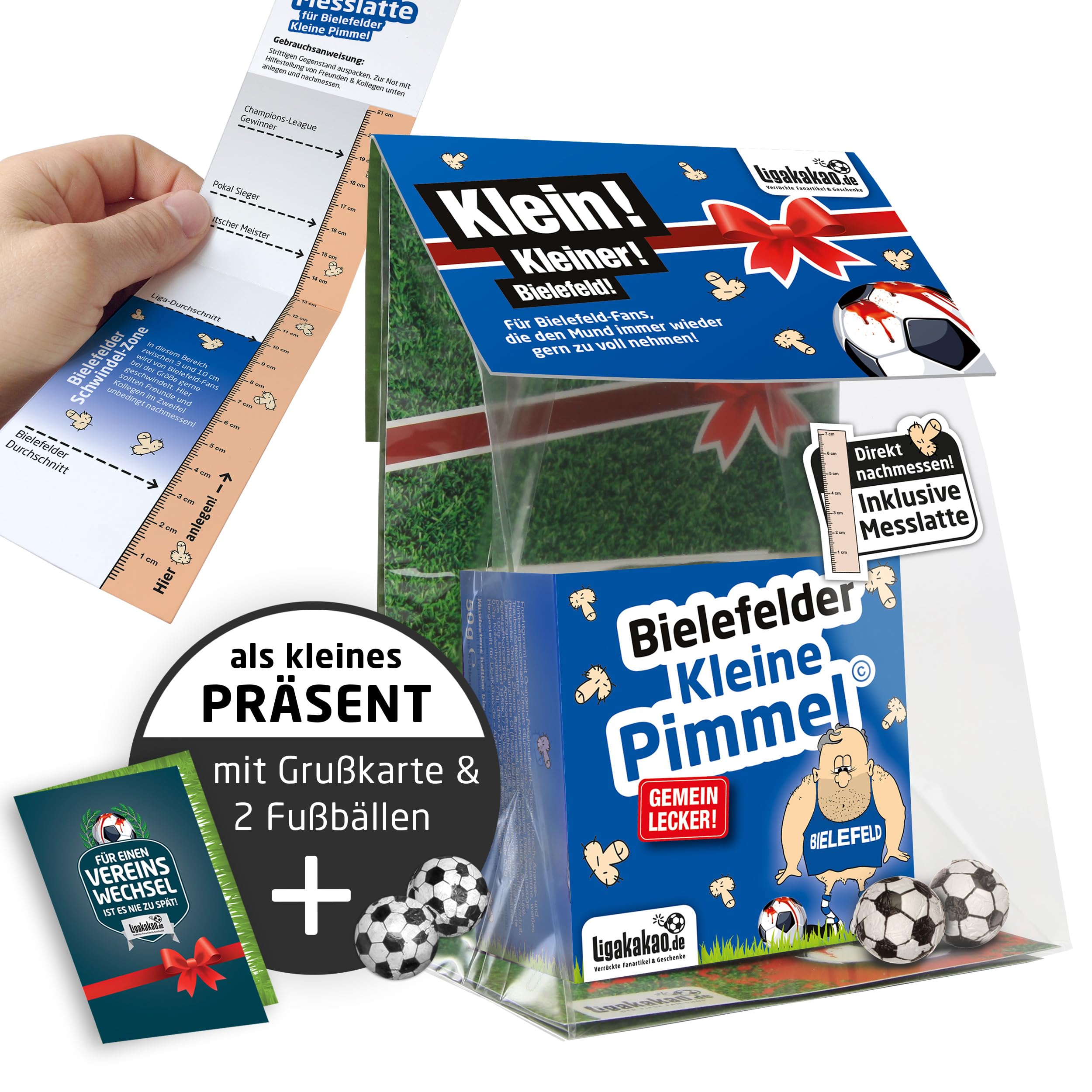 Ligakakao Bielefeld Fan Geschenk - Fruchtgummi Pimmel Mit Messlatte