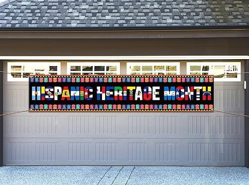 Miniatura 4 de Banner de valla del mes de la herencia hispana, 21 países de habla española, cultura, fiesta, fotomatón, telón de fondo, decoración al aire libre