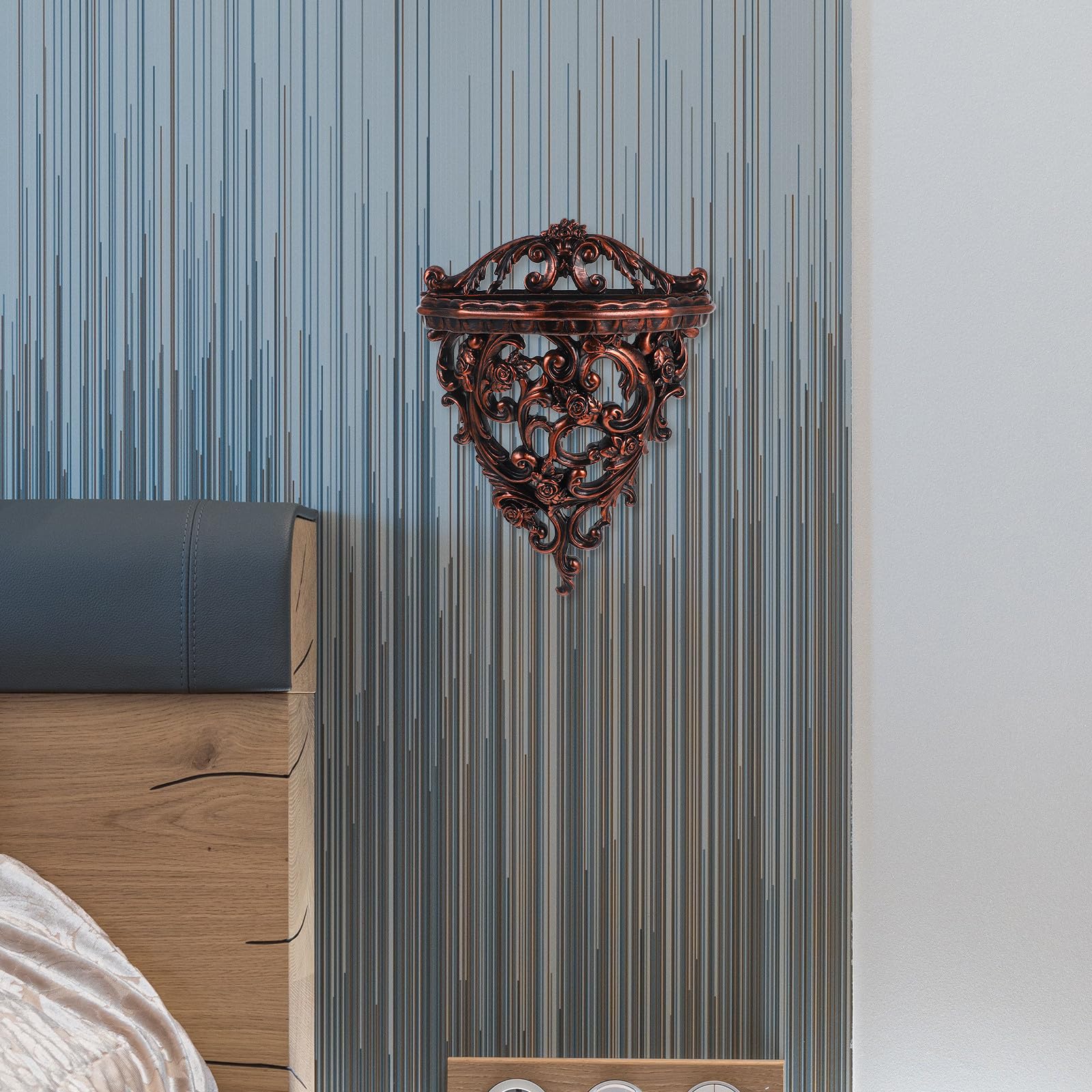 Estante Flotante de Pared Metálico Estilo Nórdico Soporte de Almacenamiento para Sala de Estar Estante Decorativo para Cocina y Hogar Diseño Resistente y Capacidad Amplia