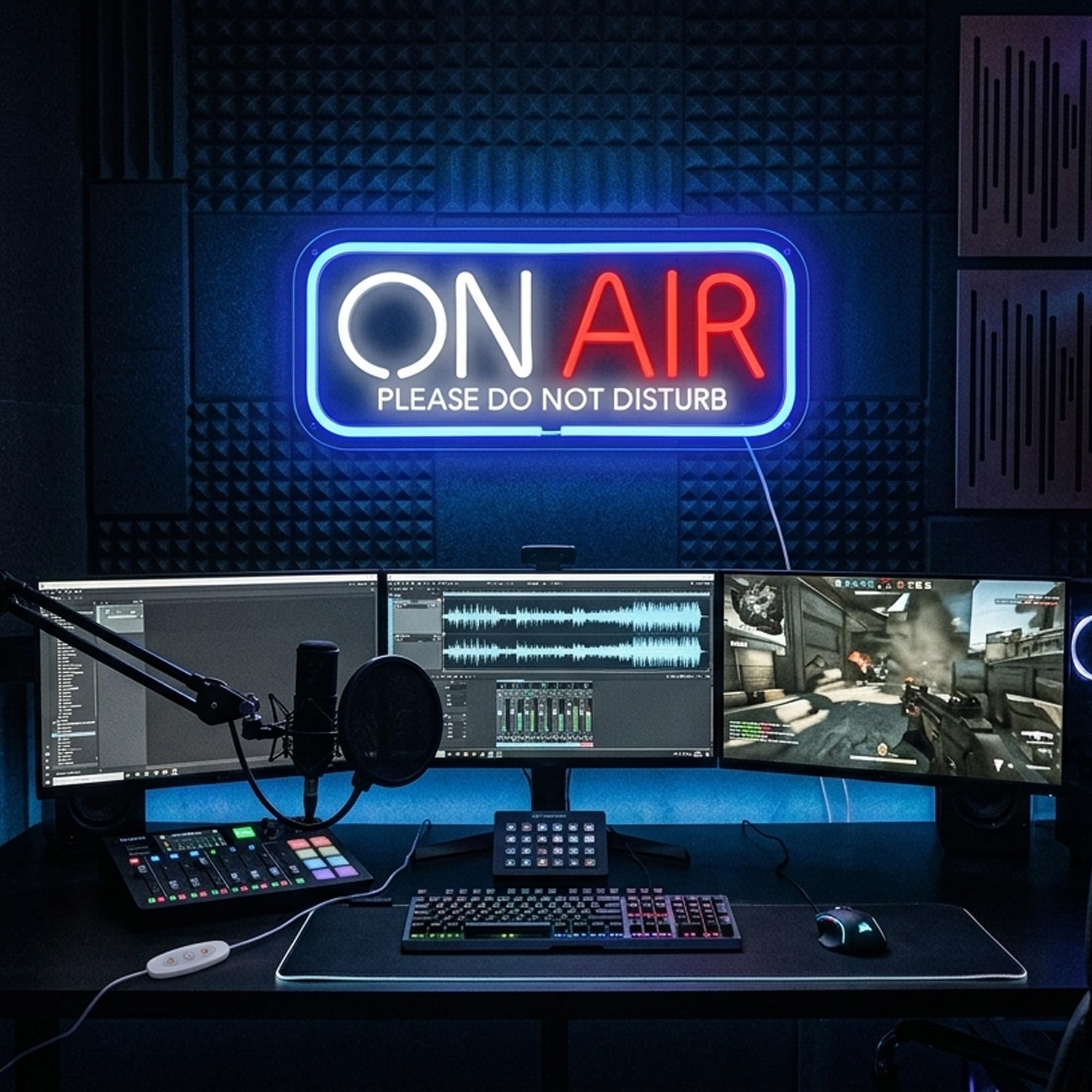 ON AIR Neonschild LED Studio Recording Light für Podcast Streamer