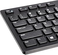 Vista 3 de Yaxa Basics Teclado QWERTY con cable, tamaño completo, negro