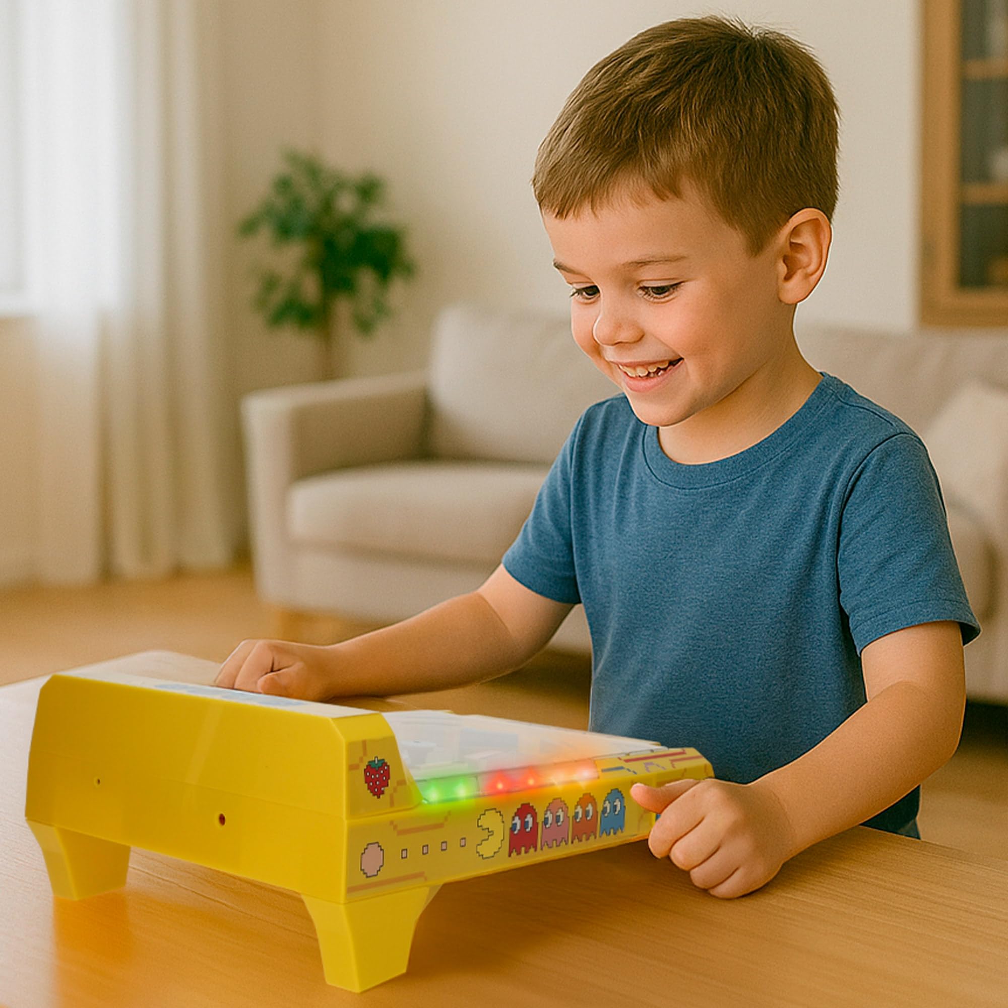 ColorBaby Pac-Man Arcade da tavolo, luci e suono, segnalibro elettronico, design premium, licenza ufficiale, giochi da tavolo elettronici, giocattolo da collezione, bambini, adulti (77720)