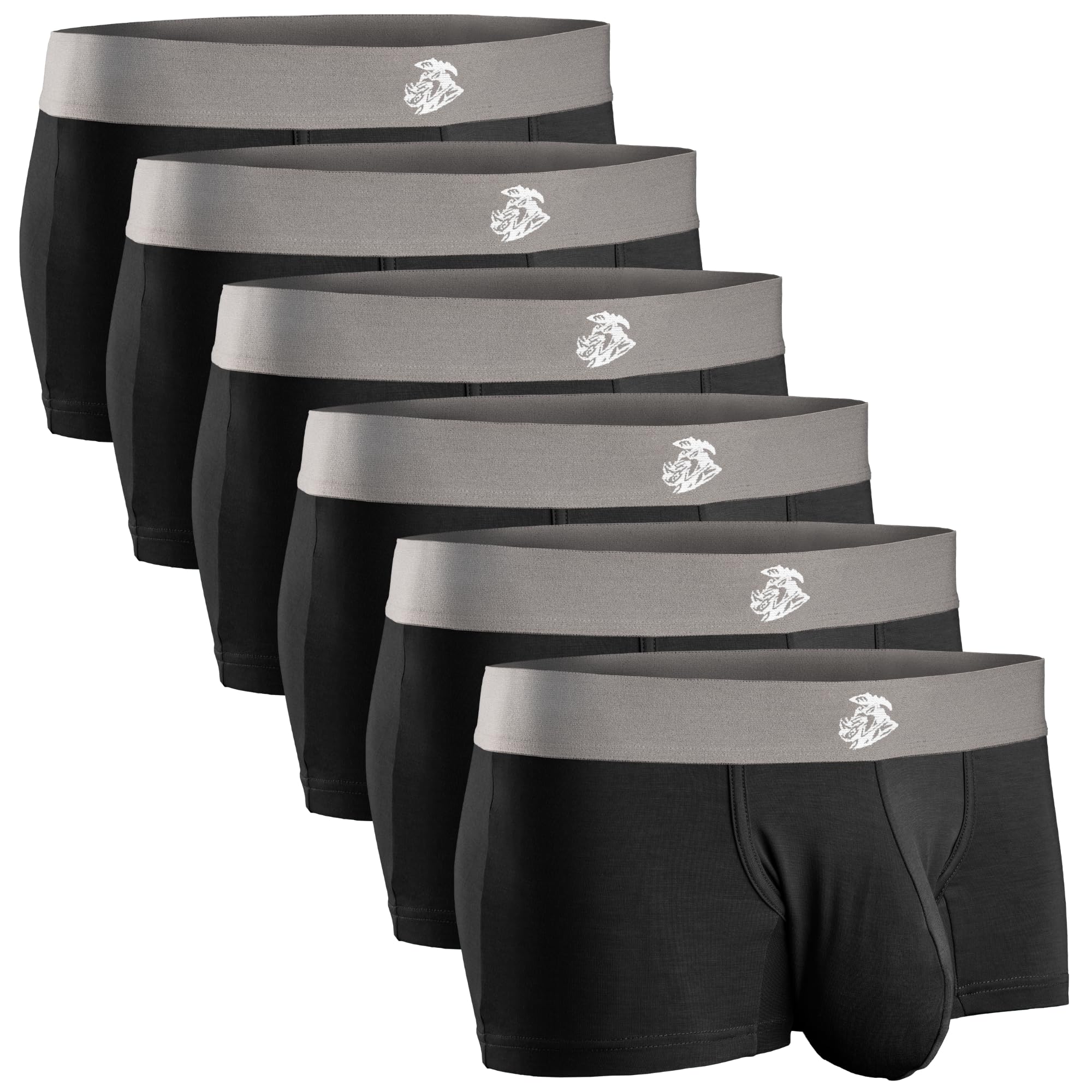 Real Men Bulge Enhancing Pouch Unterwäsche für Herren, 1er-, 3er- und 6er Set, Modal Boxershorts, ABCD Pouch, Large