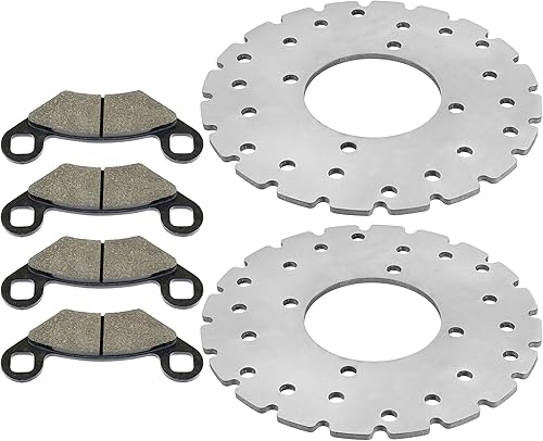 Miniatura 7 de Caltric Disco de freno delantero izquierdo derecho con pastilla compatible con Polaris Scrambler 500 2x4 4x4 01-09