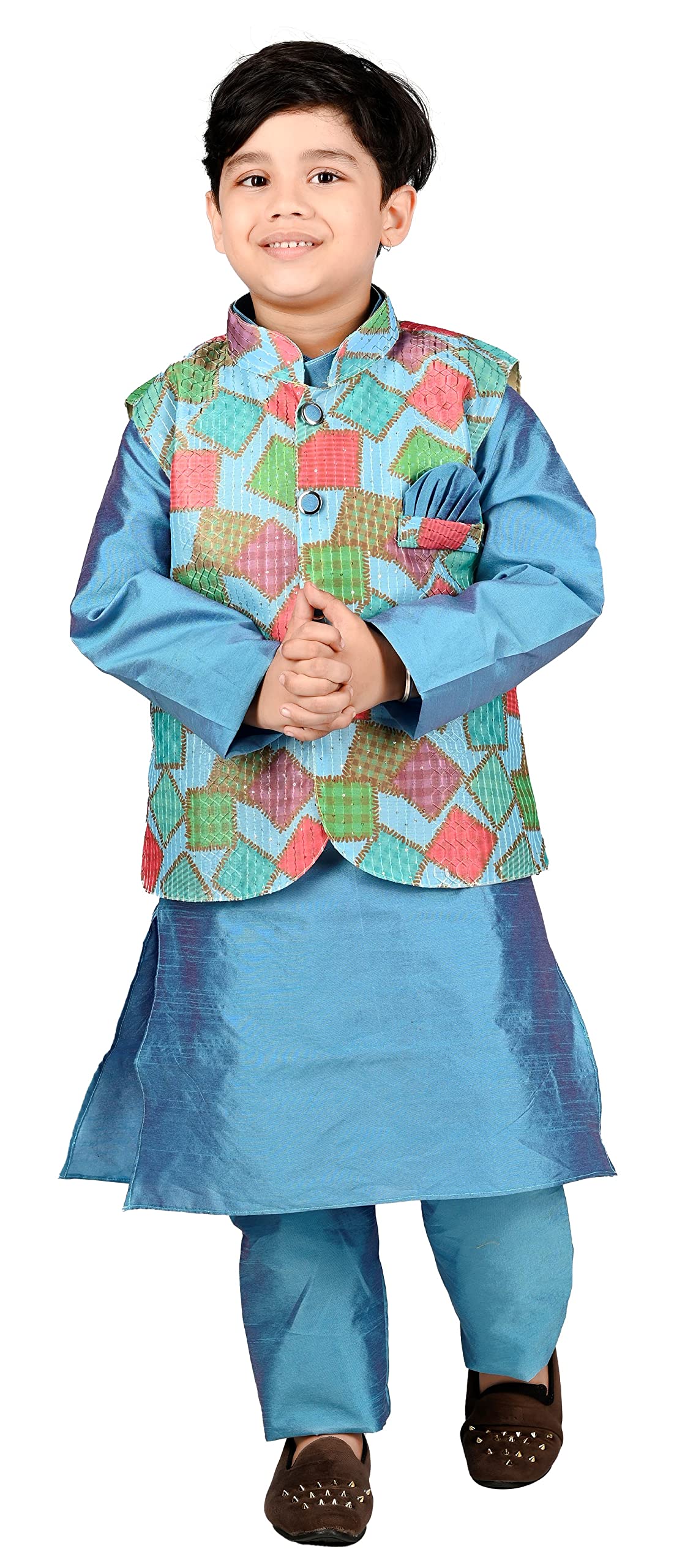 new gen Waistcoat, Kurta and Pyjama Set for Boys-picture-23