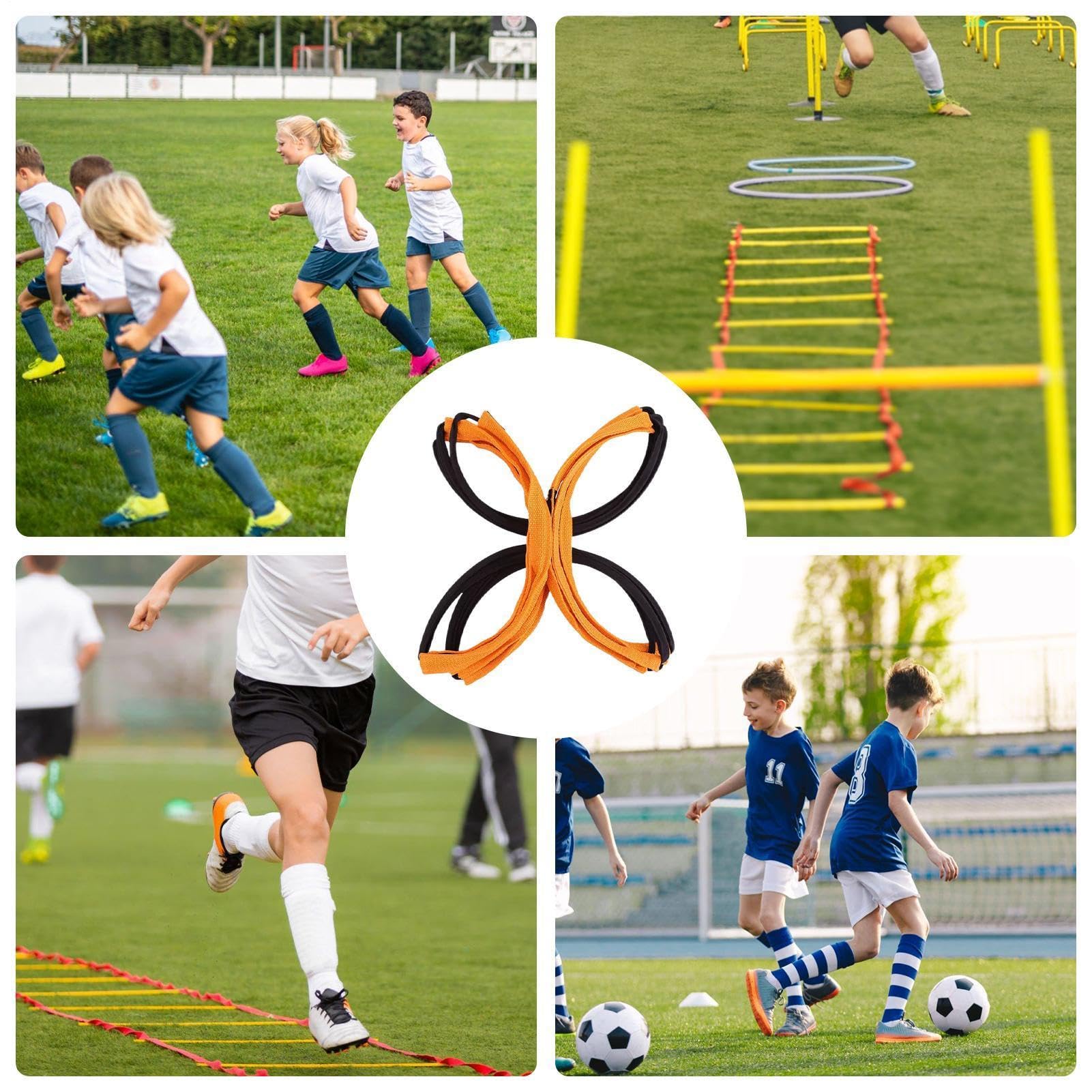 Ostacoli di agilità Scale pieghevoli per esercizi di velocità altamente | Attrezzatura per allenamento di agilità per corsa, calcio, basket, tennis, badminton, pallavolo