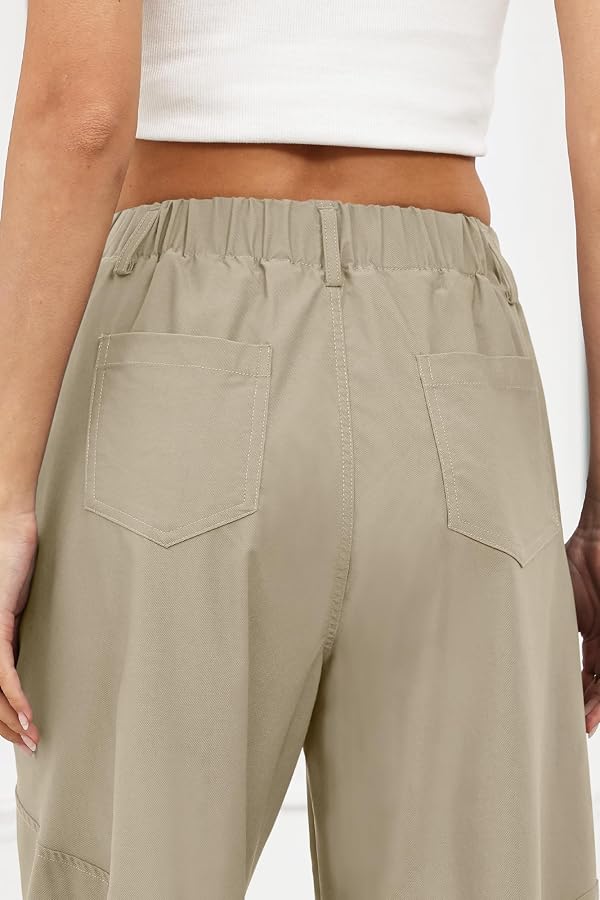 EGOCKAL Women's Barrel Leg Pants Casual Baggy Harem Pants with Pockets by EGOCKAL - Used condition - Image 6