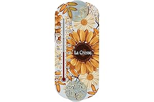 La Crosse 8-inch Analog Outdoor Window Thermometer with Suction Cups for Easy Placement