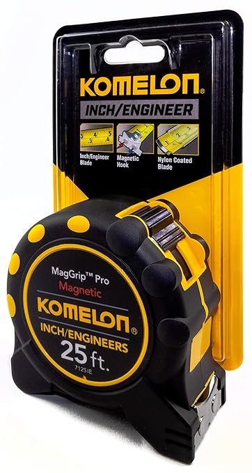 Komelon cinta métrica 25' x 1" MagGrip Pro con escala pulgadas/ingeniero miniatura 5