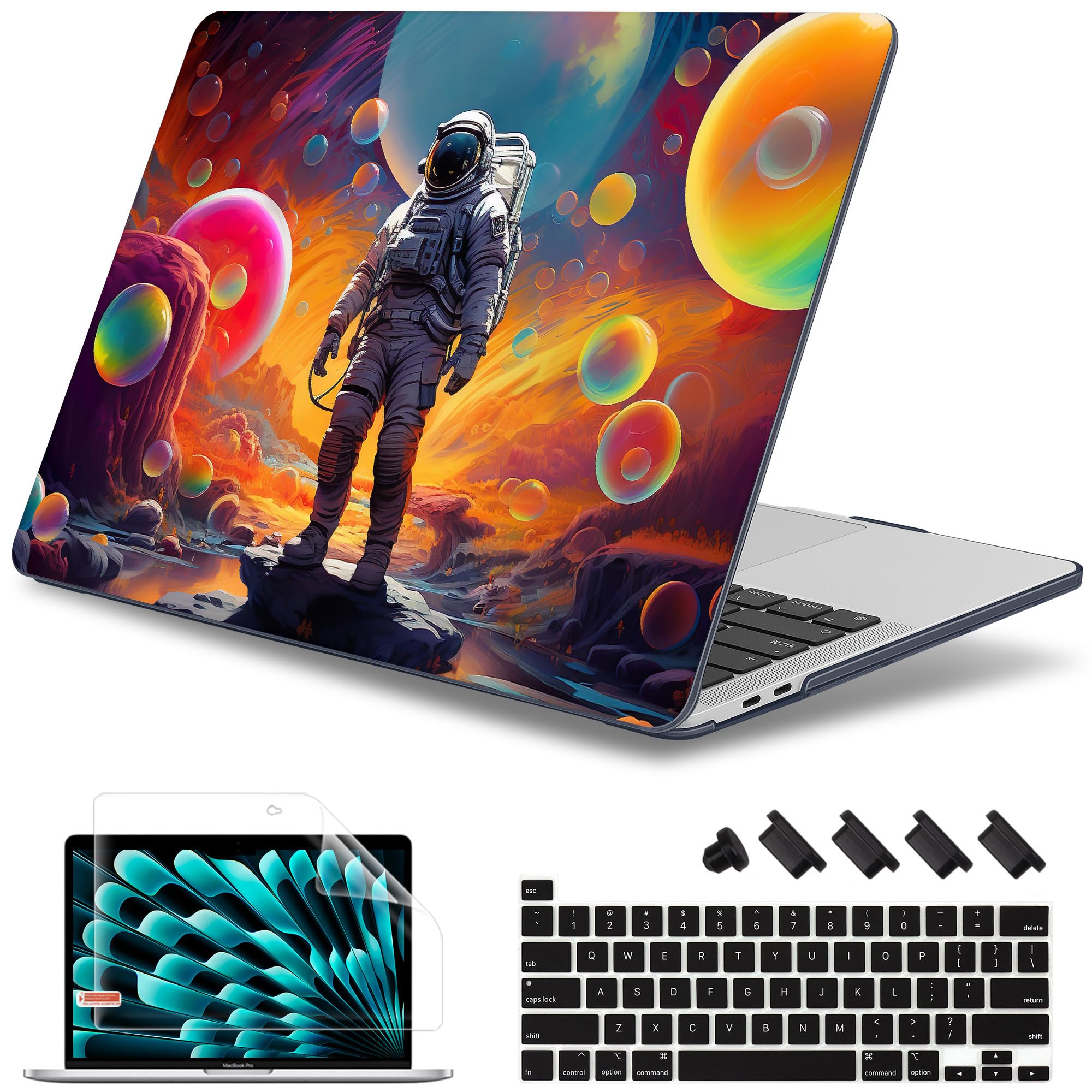 May Chen Compatible with MacBook Pro 16 inch Case 2020 2019 Release A2141 with Touch Bar & Touch ID, Plastic Hard Shell Case with Keyboard Cover +