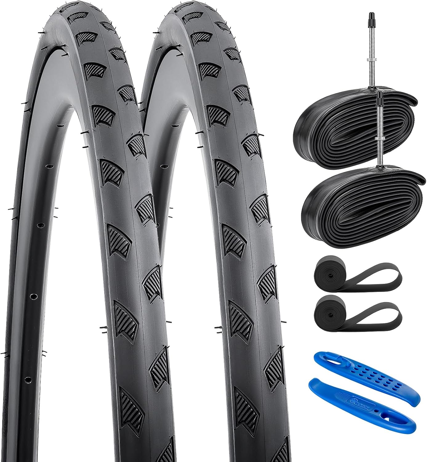 YunSCM Lot de 2 700C 28x1.40 Pneus 700x35C ETRTO 35-622 et Lot de 2