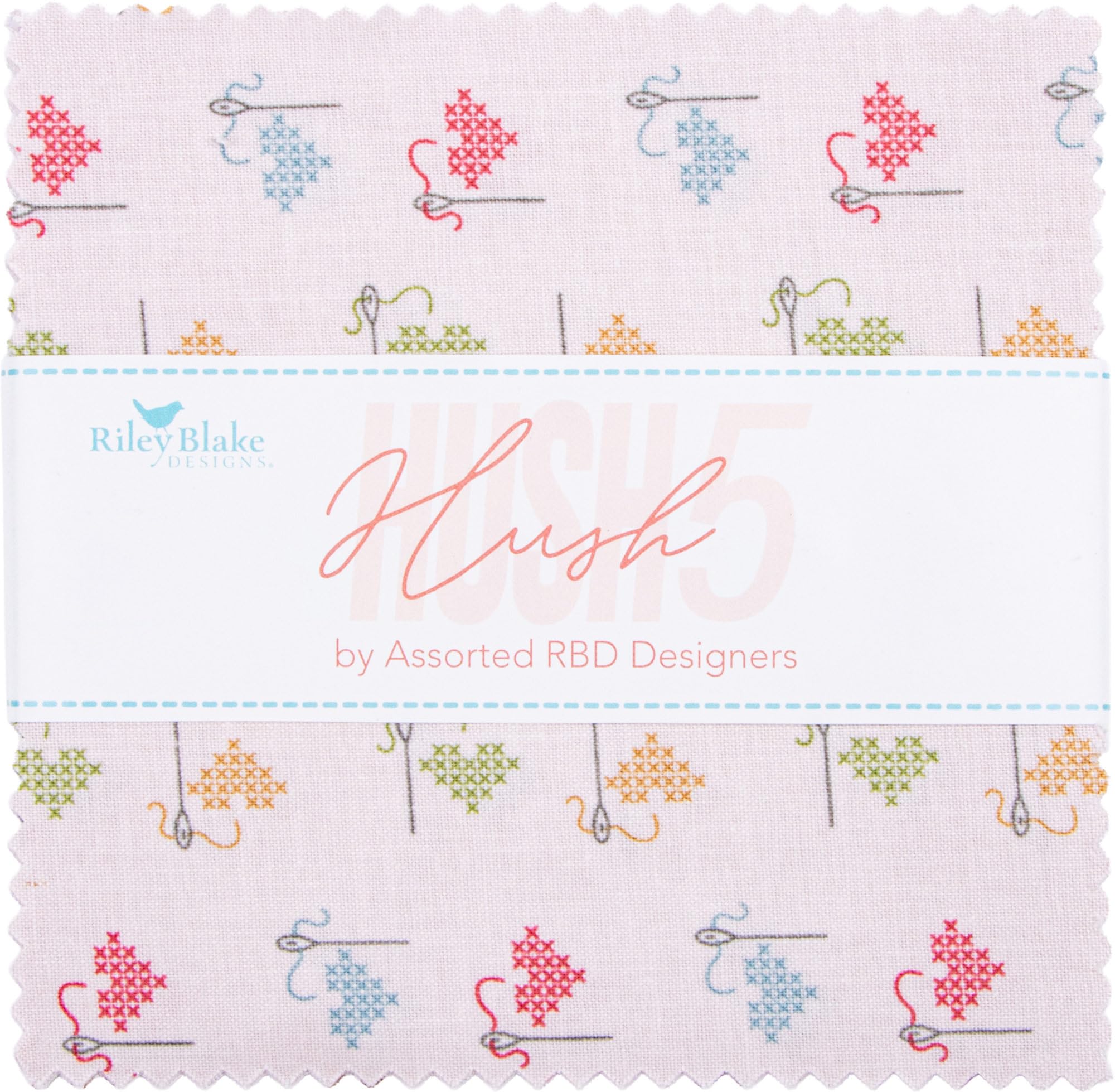 Riley Blake Designs Assorted Hush Hush 5 5" Stacker 42 5-Inch Squares Charm Pack 5-16940-42