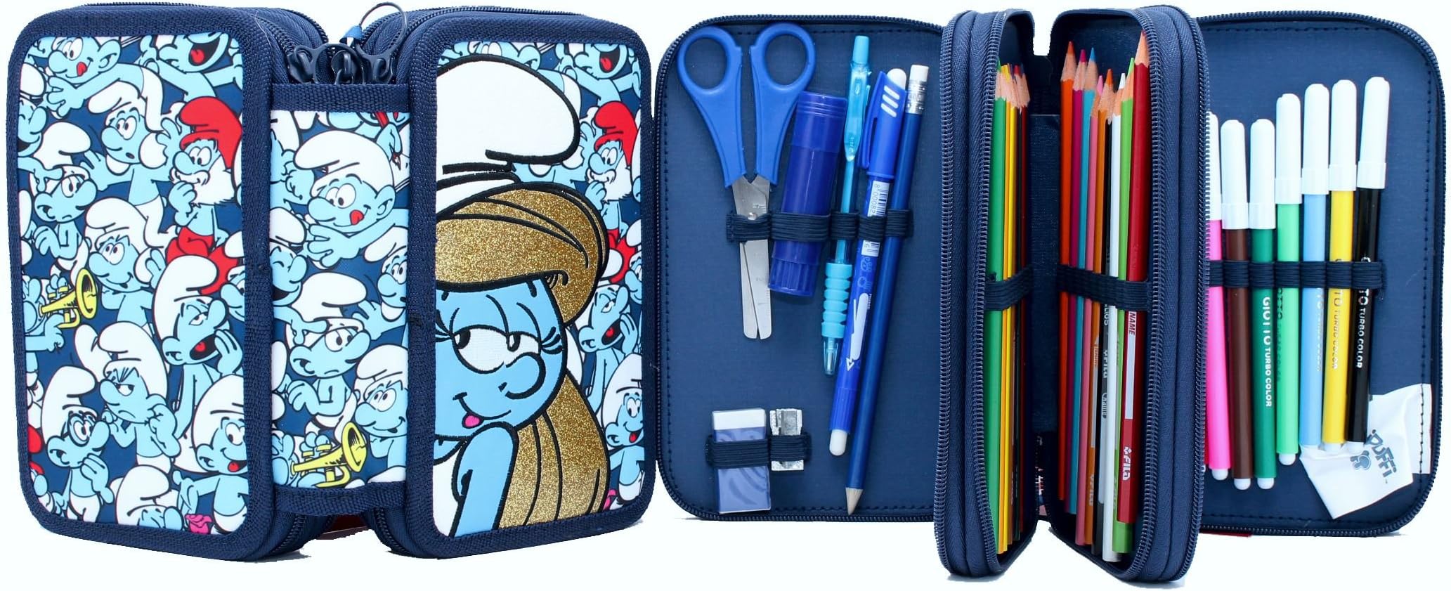 Astuccio 3 Zip Smurfette The Smurfs