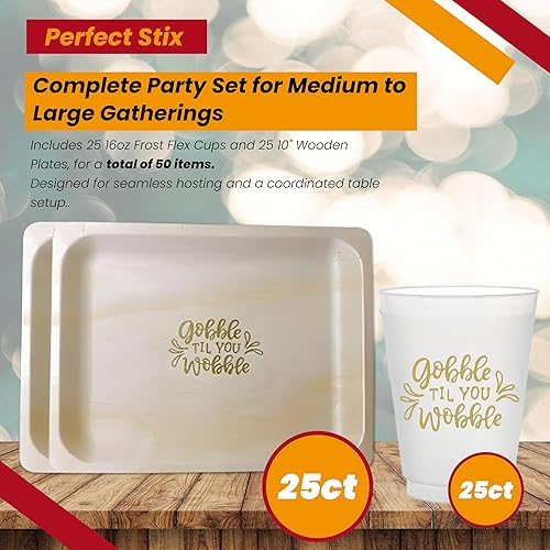 Miniatura 9 de Platos de madera de 10 pulgadas con impresión personalizada "Thankful for God's Blessings" - Paquete de 25 unidades