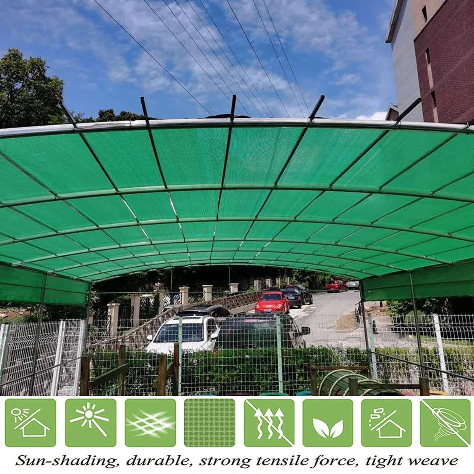 Sonnen- und Hagelschutznetz 2x2m 2x20m 5x20m 8x20m - 70%-80% Schattierung UV-beständig ideale per Gewächshäuser und Gartenpflanzen mit Ösen für einfache Befestigung