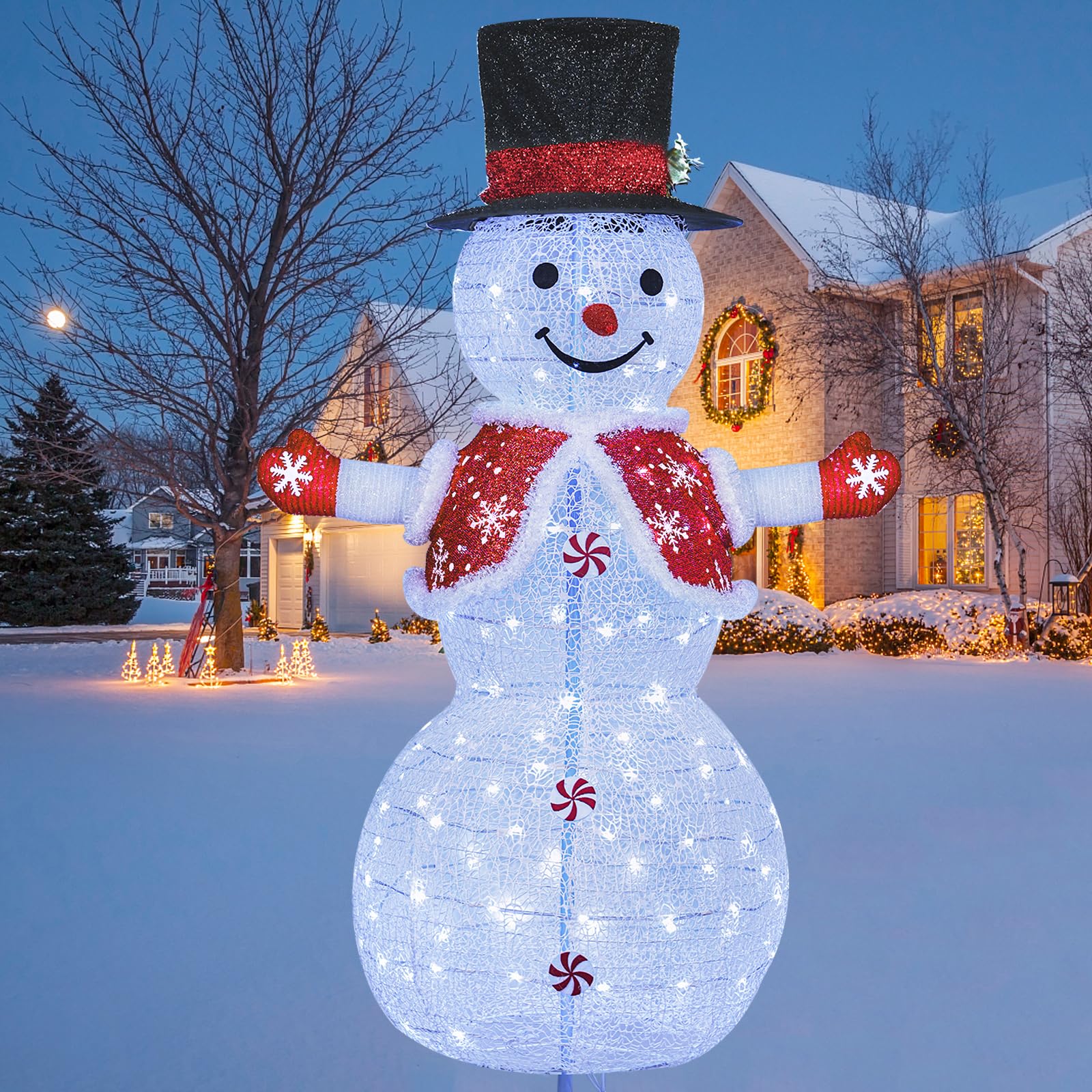 Buy 50inch Lighted Snowman Outdoor Christmas Decorations, 4.1FT Large
