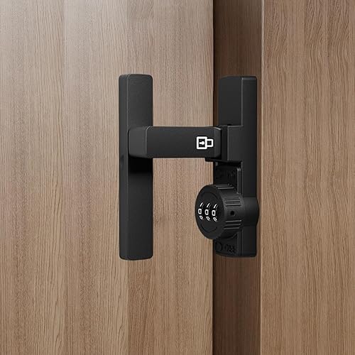 Miniatura 7 de Cerradura de puerta de granero de 90 grados, combinación sin llave, resistente a la intemperie, cerradura de seguridad para uso en interiores y