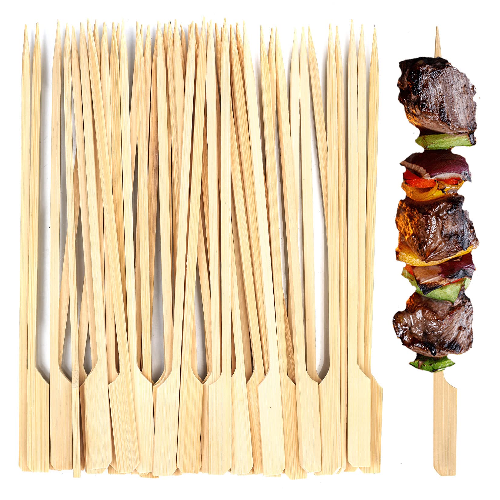 100 Stck Bambus Paddel Spiee Sticks, Bambus Grillspiee Spiee 20 cm fr  Grill, Cocktails, Obst, Kebab, Burger, BBQ, Party Sticks Spiee :  Amazon.de: Garten