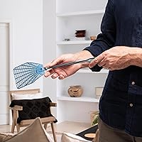 Vista 8 de Matamoscas azules, paquete de 6 matamoscas manual, juego de matamoscas de plástico duradero, matamoscas de mango largo, matamoscas y moscas