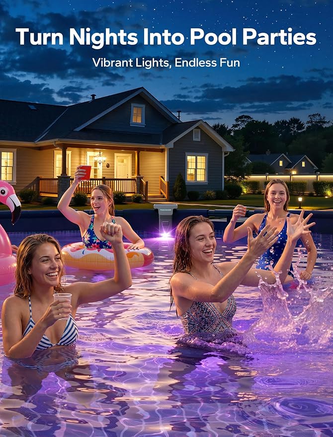 Luz Solar para Piscina LED 10 Colores 4 Modos con Control Remoto miniatura 4