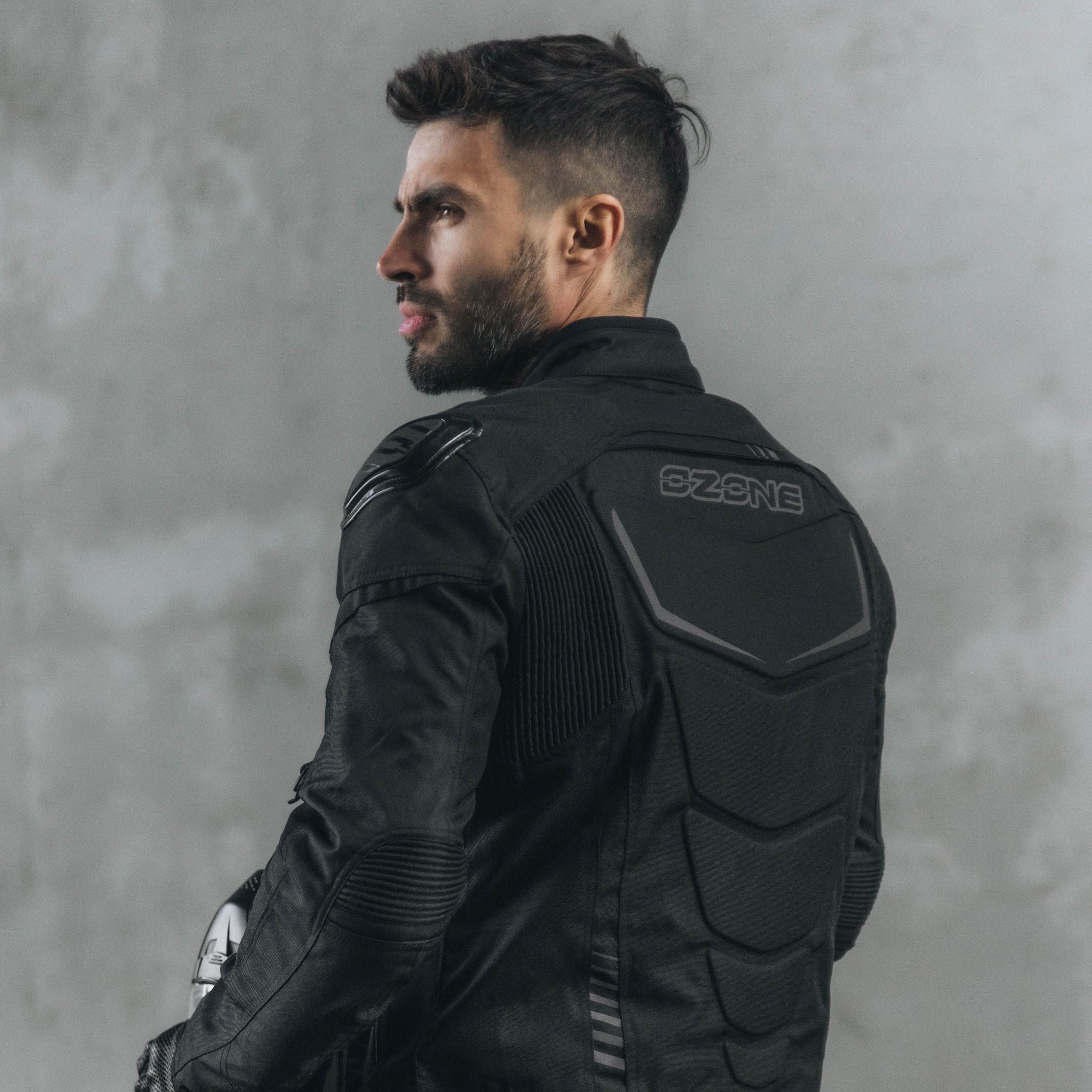OZONE MOTO Pulse Giacca da Moto Uomo | Protezioni per Gomiti e Spalle | Membrana Impermeabile Rimovibile | Fodera Termica Removibile | Cursori spalle | 3 Canali di Ventilazione | Taglie fino a 7XL