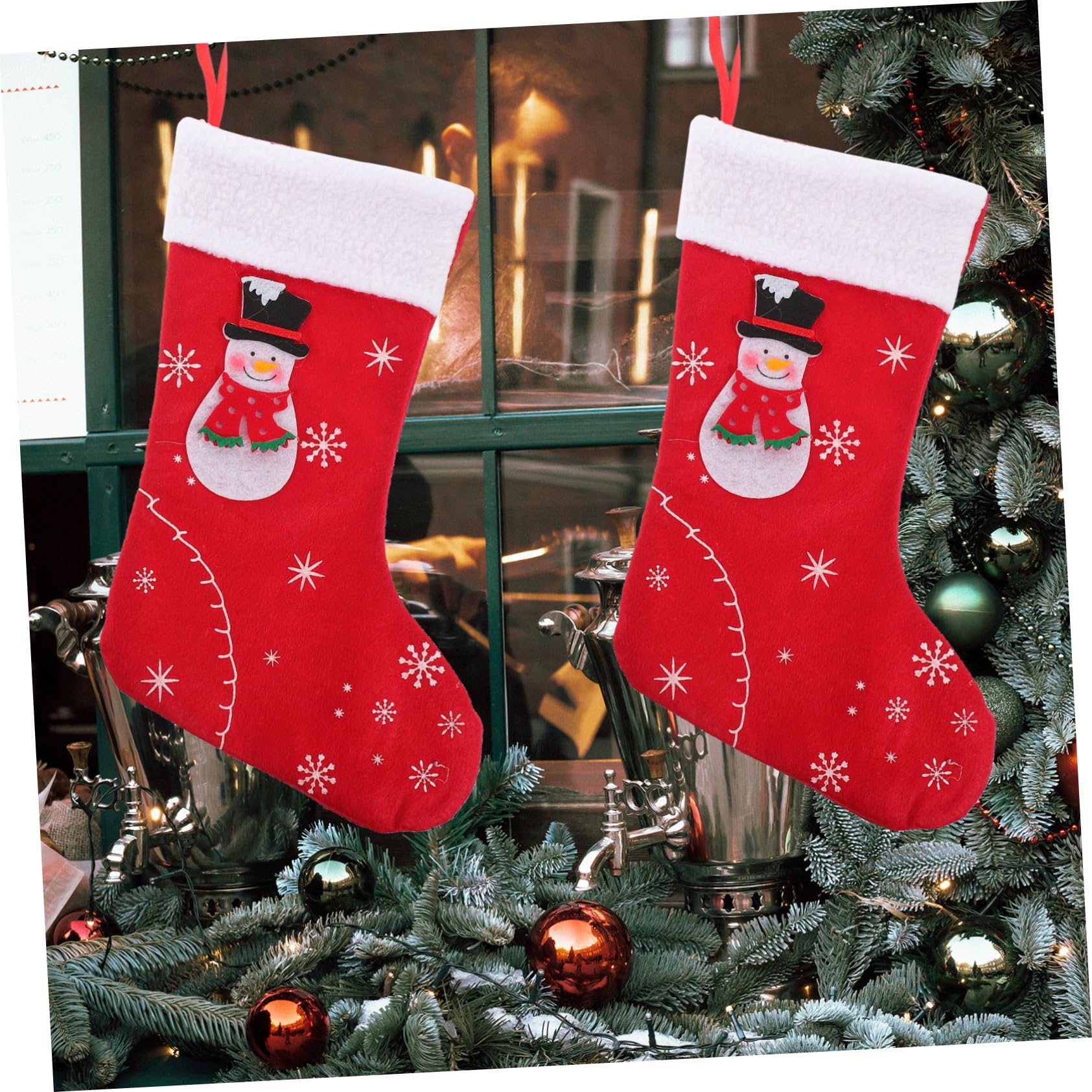IMIKEYA 10 Stück Weihnachtsstrumpf Festival Weihnachtsstrumpf Weihnachtssüßigkeitsbeutel Weihnachtsbaum Hängende Socke Weihnachtsgeschenktüten Weihnachtsbaumanhänger