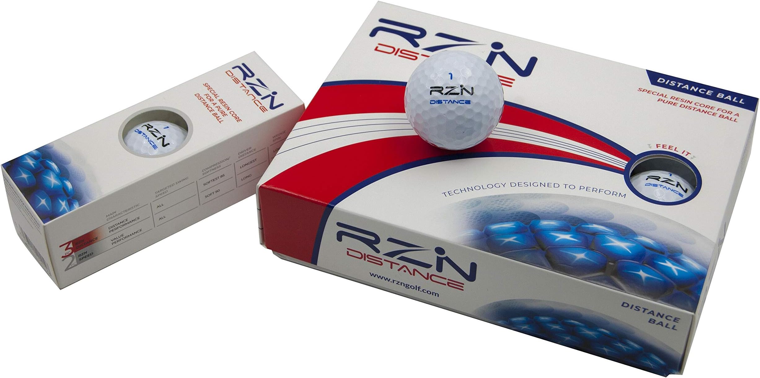 RZN Distance Golf Ball, 12 Pack
