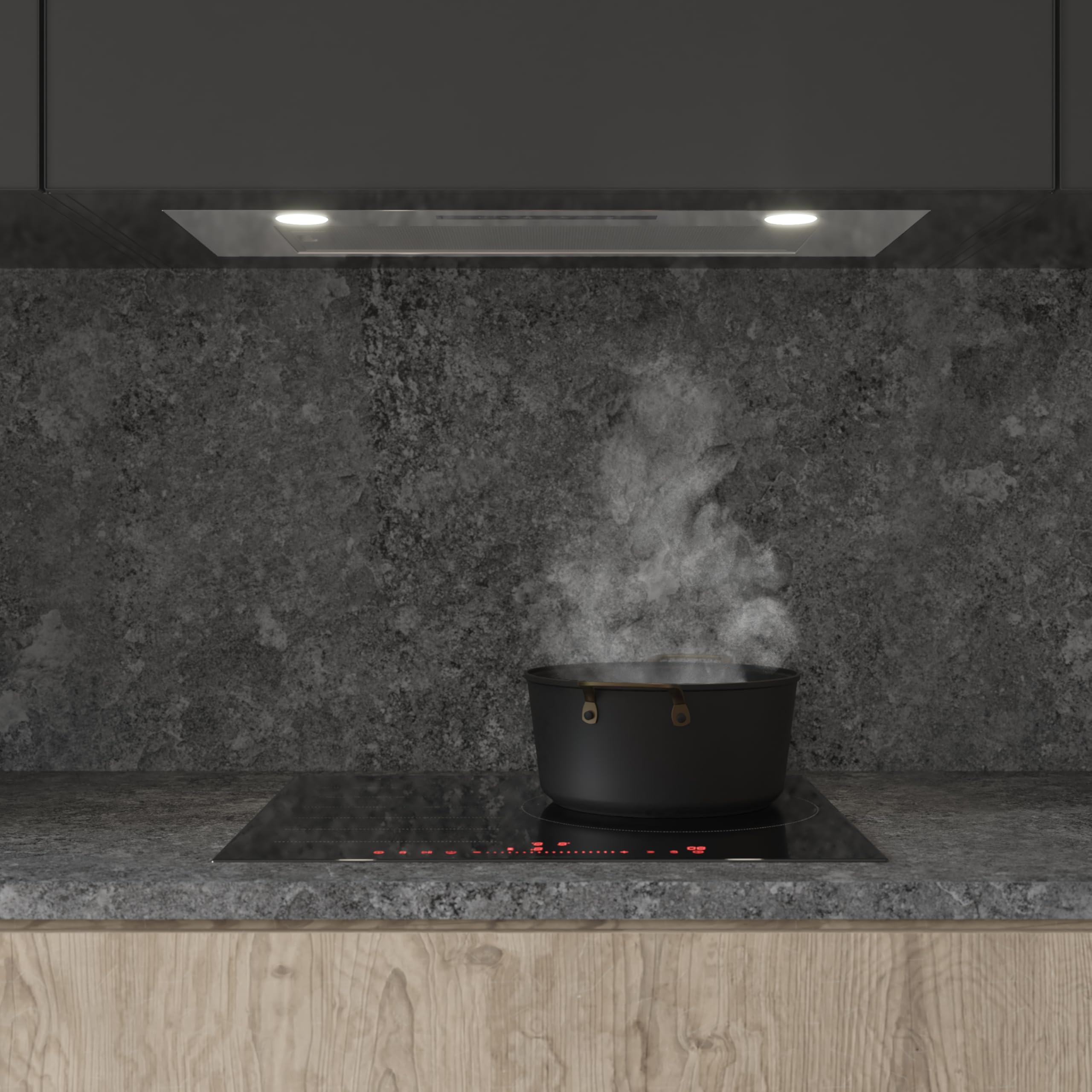 Cecotec Hotte Aspirante 75cm Bolero Flux IT 755500 Inox A++. Moteur 70W, 3 Niveaux de Puissance, Faible consommation, Finition inox, Puissance 550m³/h, Tactile, Booster, Lumière et Filtre à charbon