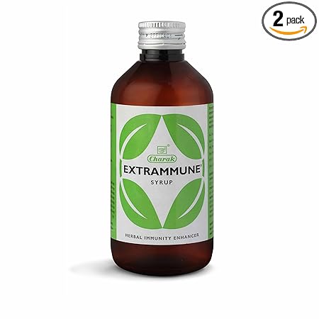 Charak Pharma Extrammune Syrup To Boost Immunity of Children and elders, with benefits of giloy, haldi, pippali 200 ML X 2