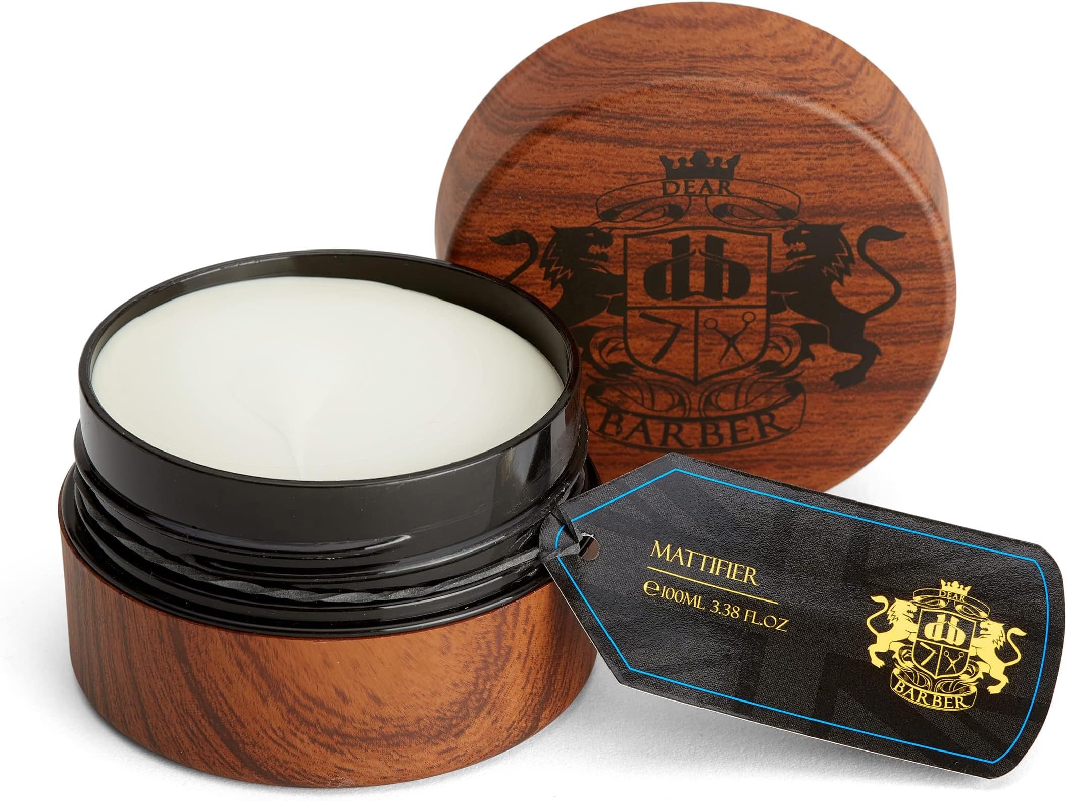 Dear Barber Mens Hair Styling Mattifier Hair Clay Wax, Long Lasting Flexible Hold For Thickening Matte Hairstyle 100ml