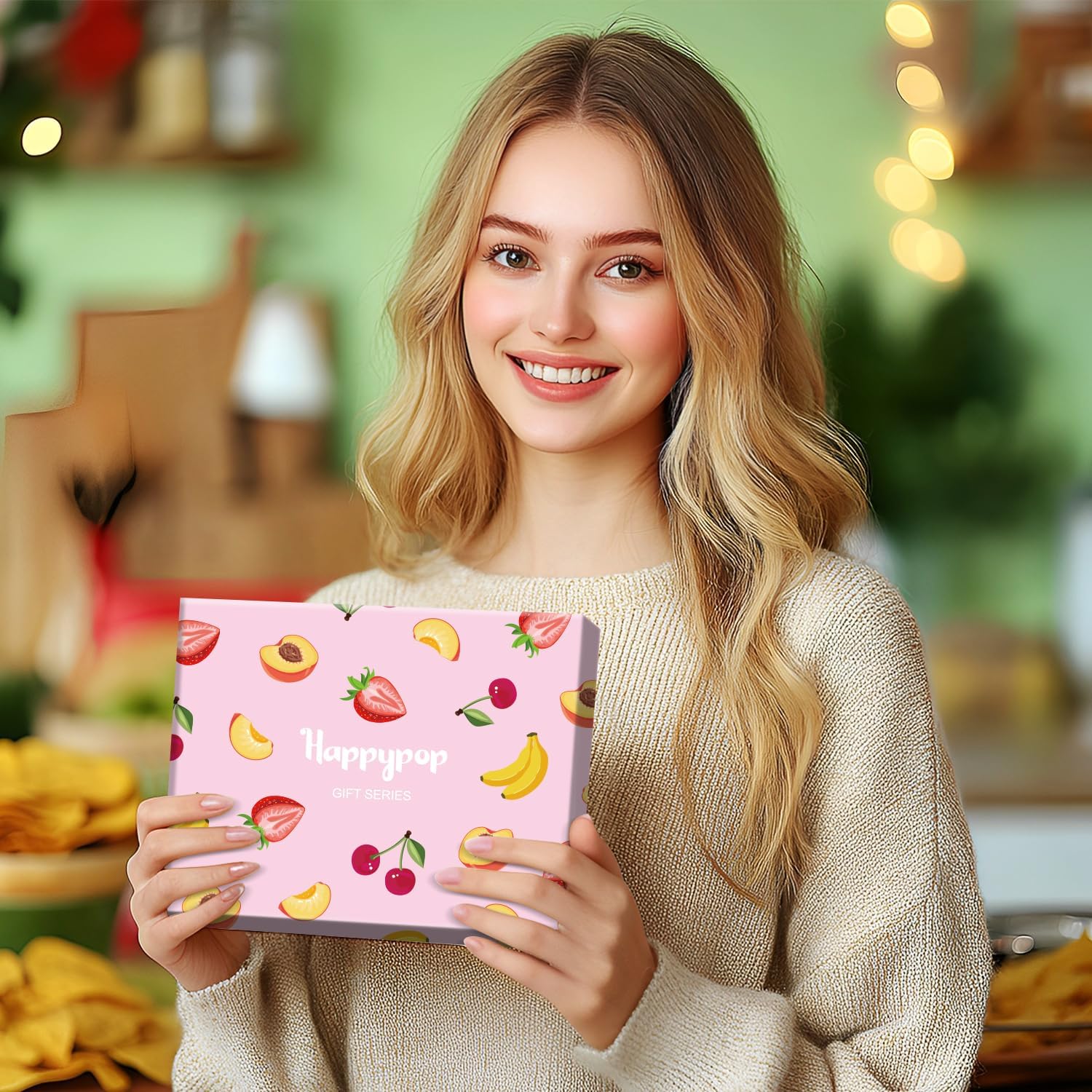 HAPPYPOP Fruit Gifts Ideas Socks - Hawaiian Tropical Banana Pineapple Lemon Socks - Image 2