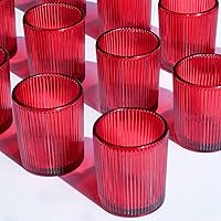 Vista 10 de VOHO 24 piezas Portavelas transparentes para centros de mesa de boda para mesas, portavelas votivos para velas y candelabros de té, portavelas