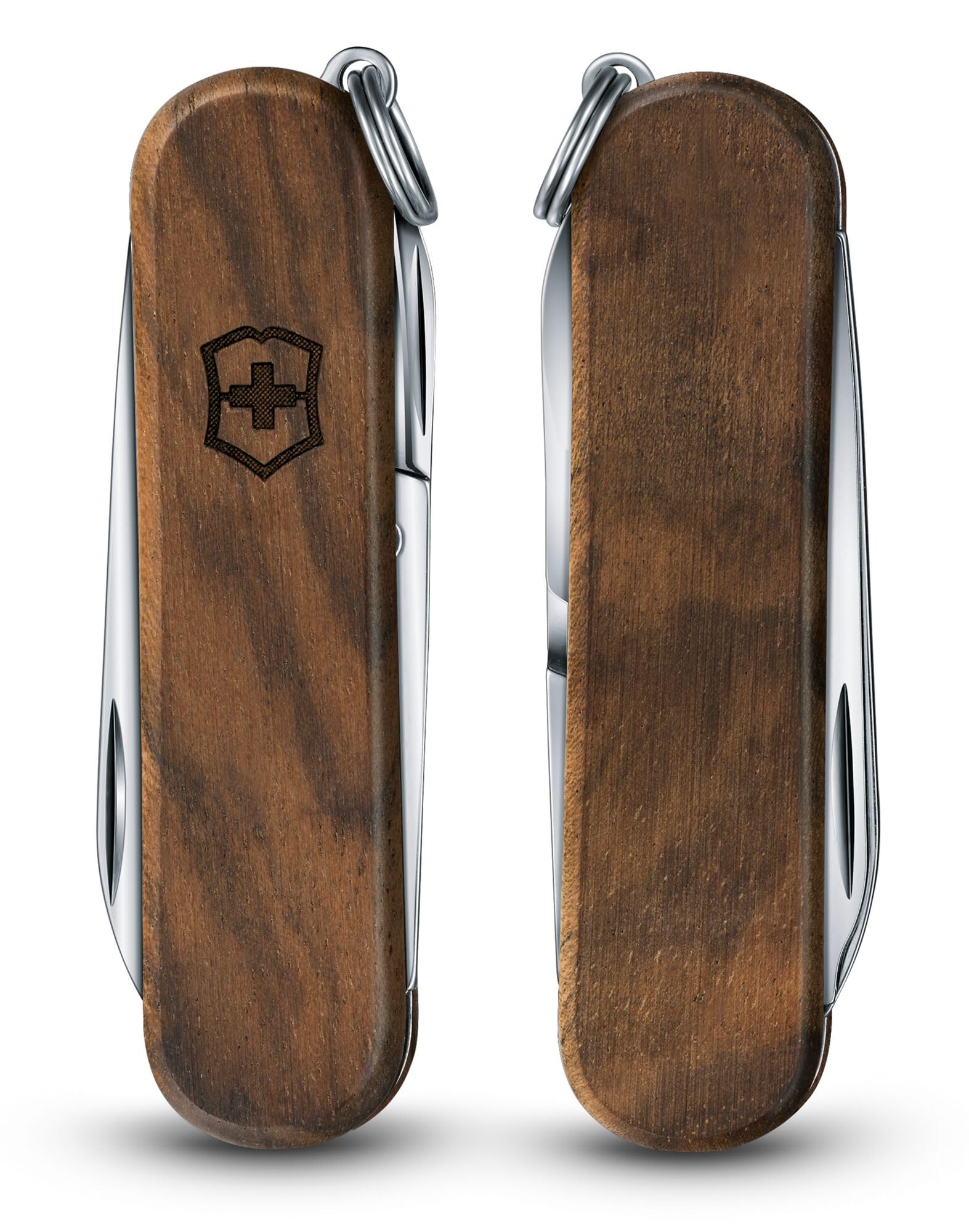 Victorinox, Classic SD Wood, Couteau de Poche Suisse, Multifonction, Léger, 5 Fonctions, Petite lame, Lime à ongles, Tournevis 2,5 mm