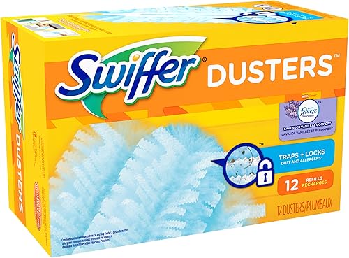 Swiffer Recambios de 180 plumeros con aroma a vainilla de lavanda Febreze y confort 12 unidades