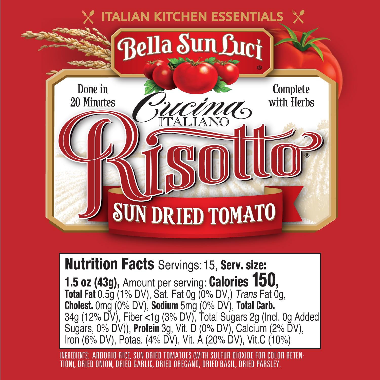 Bella Sun Luci Sun Dried Tomato Risotto